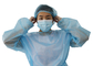 Robe jetable bleue respirable d'isolement d'AAMI non-tissée pour chirurgical